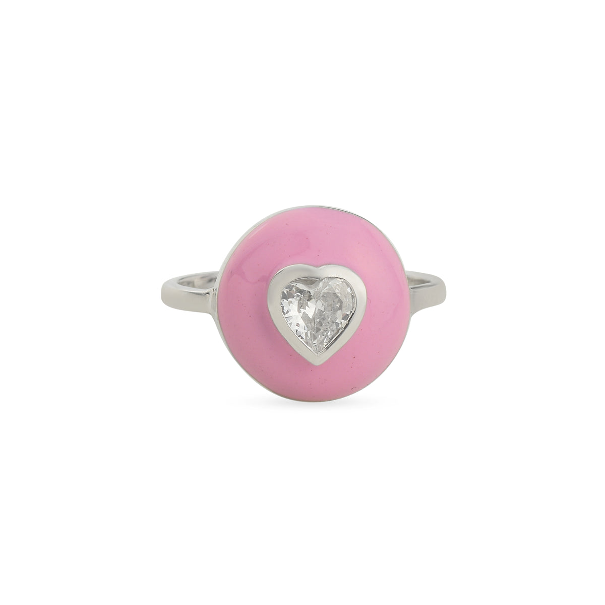 Heart pop ring in 925 silver