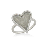 Load image into Gallery viewer, Pearly Effect Heart Ring
