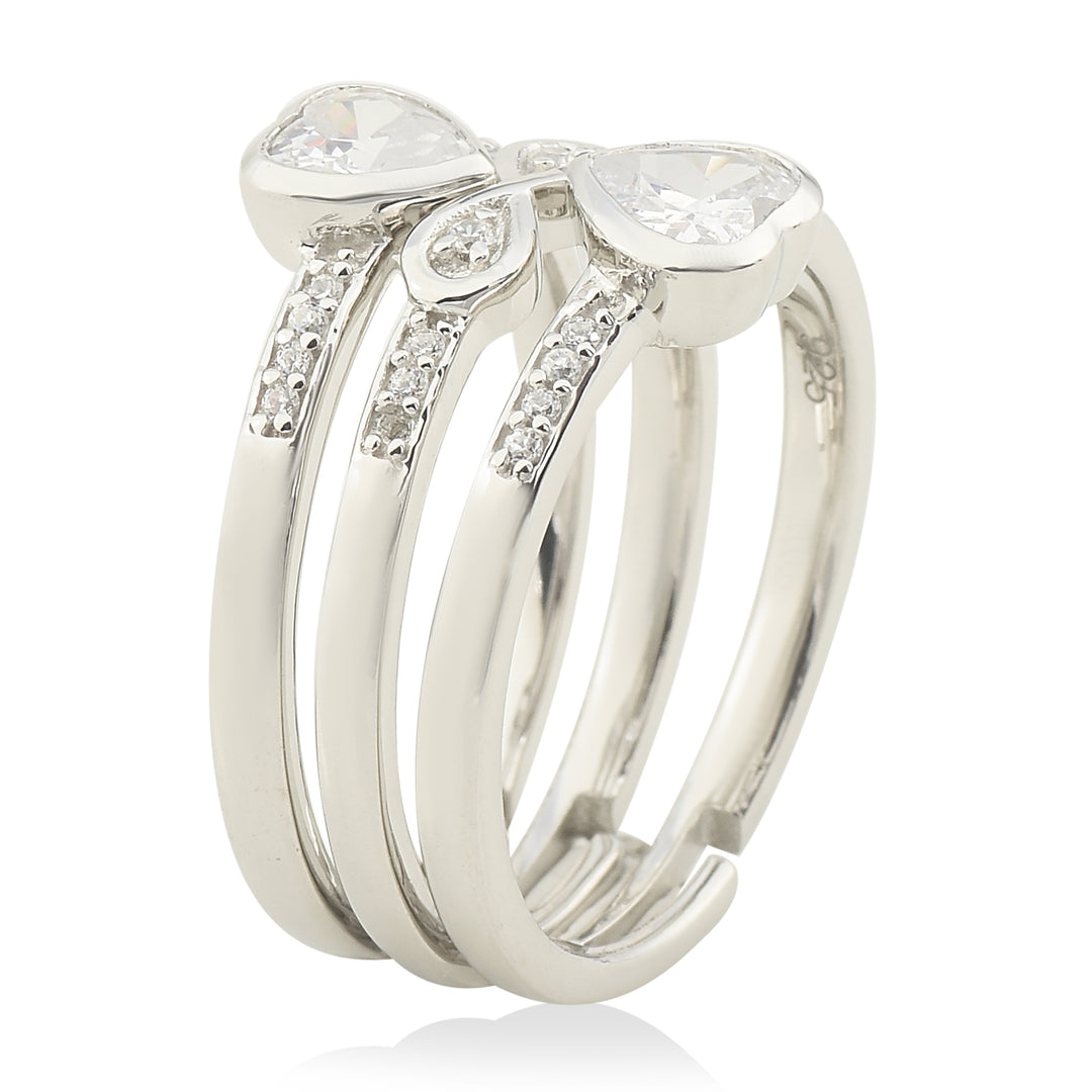 Infinite Heart Stack Ring